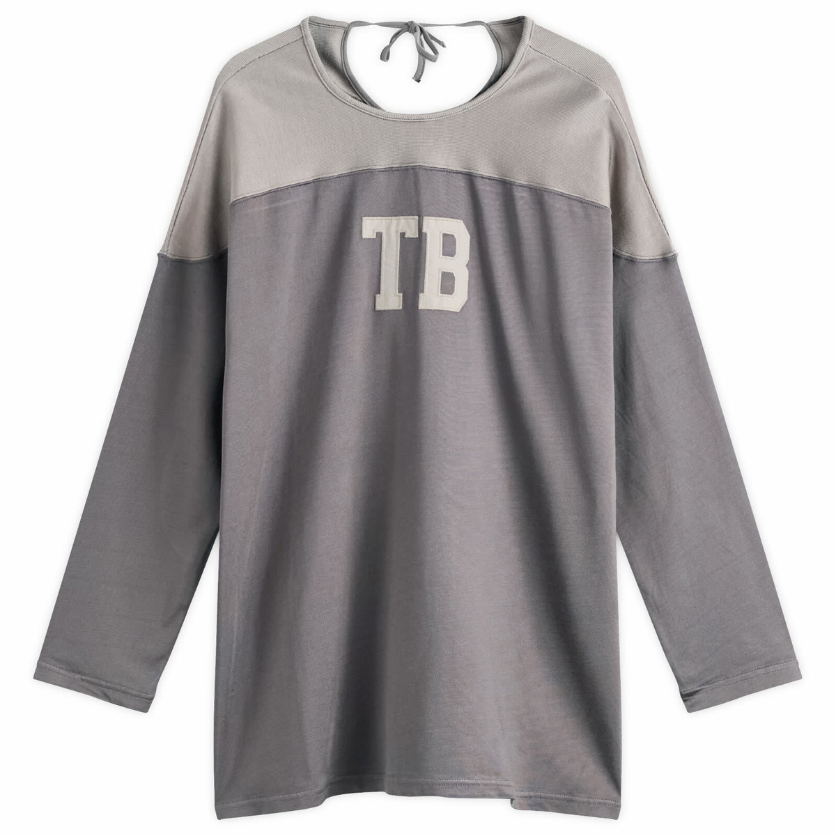 Beams Boy Women's Logo Football Long Sleeve T-Shirt in Grey 
