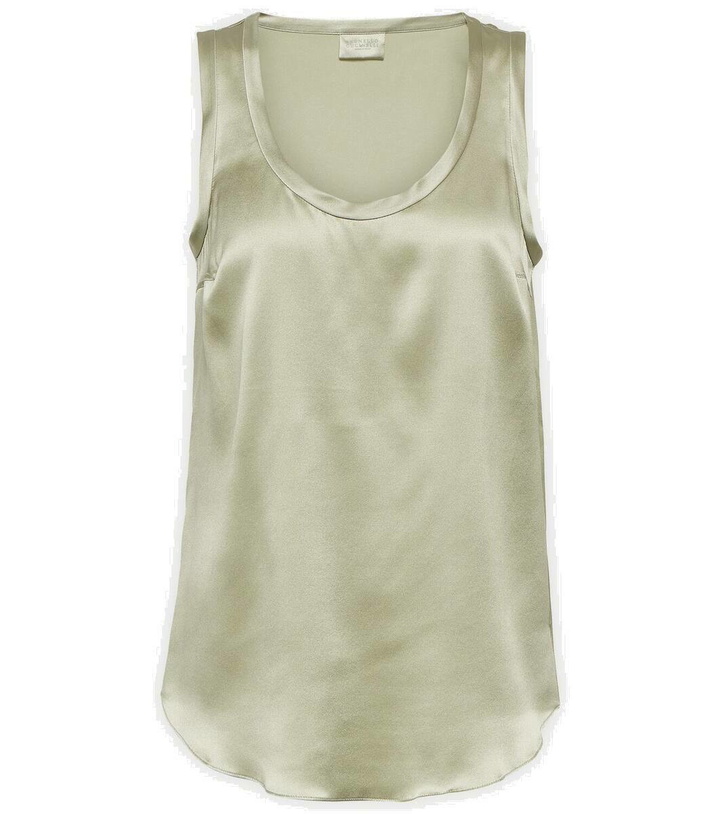 Photo: Brunello Cucinelli Silk-blend tank top