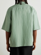 LOEWE - Paula's Ibiza Oversized Convertible-Collar Logo-Embroidered Woven Shirt - Green