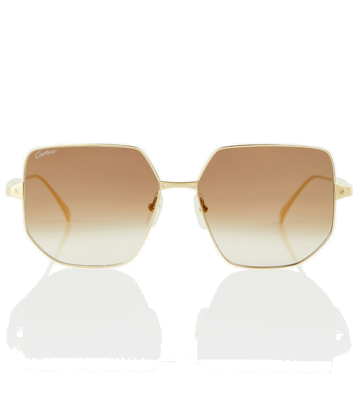 Photo: Cartier Eyewear Collection - Santos de Cartier square sunglasses