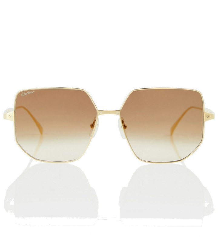 Photo: Cartier Eyewear Collection - Santos de Cartier square sunglasses