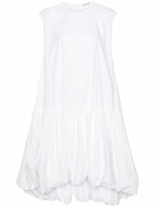 The Row White Tadao Ruffled Poplin Dress