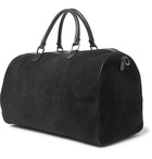 Anderson's - Boston Leather-Trimmed Suede Holdall - Black