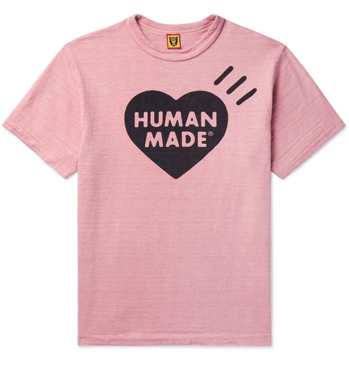 Photo: Human Made - Logo-Print Cotton-Jersey T-Shirt - Pink