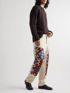 Karu Research - Straight-Leg Embroidered Jeans - Neutrals