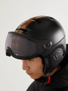 Zegna - KASK Piuma Logo-Print Striped Ski Helmet - Black