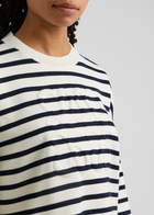 Loewe Anagram Striped Wool-blend Jumper Navy