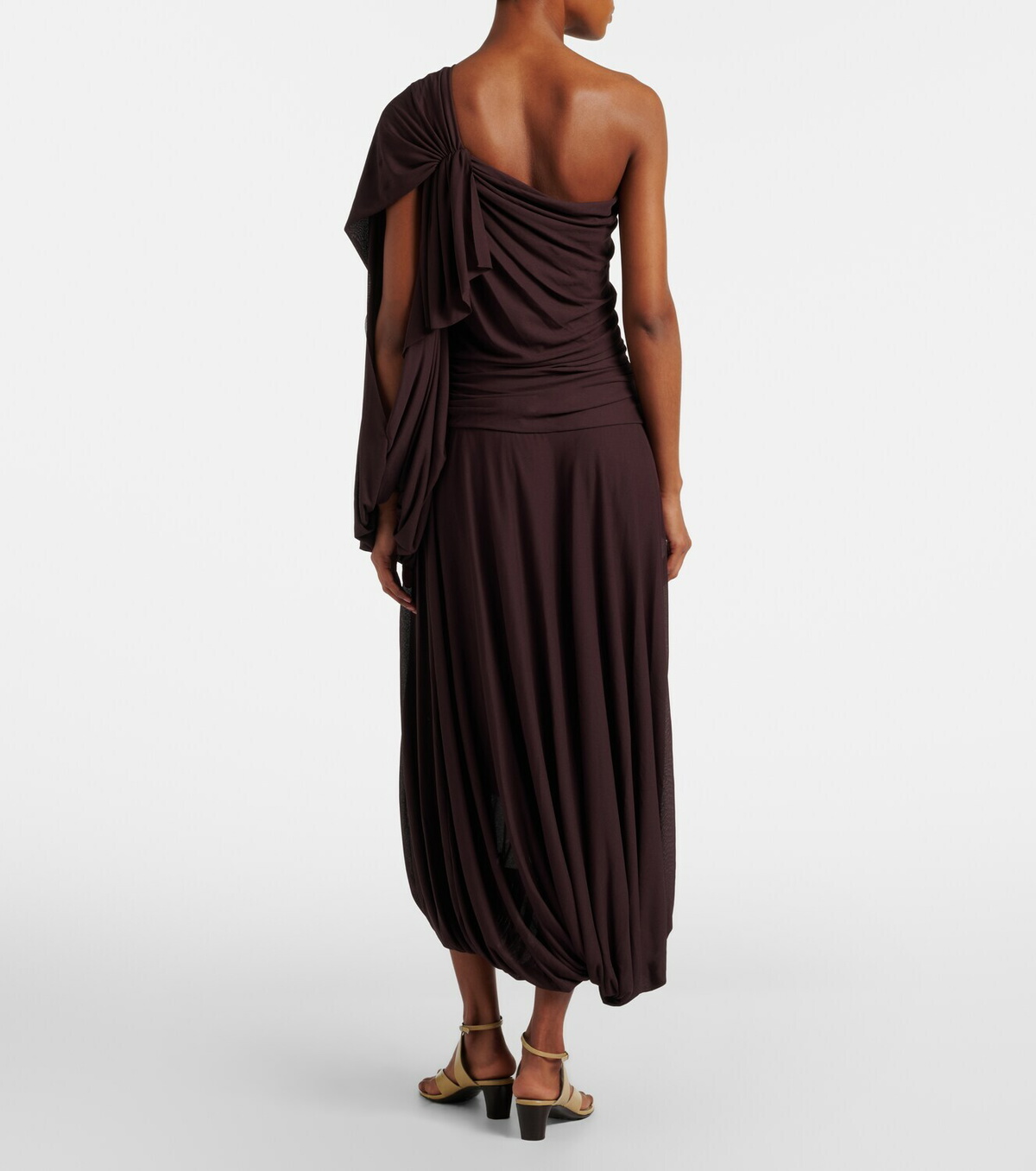 Proenza Schouler Gabri draped one-shoulder jersey midi dress