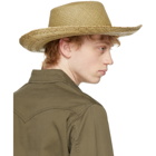 Saint Laurent Beige Straw Honolulu Hat