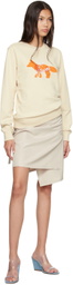 Maison Kitsuné Beige Fox Cafe Kitsune Classic Sweatshirt