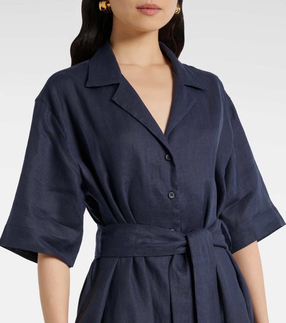 Asceno Larnaca linen midi dress