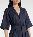 Asceno Larnaca linen midi dress