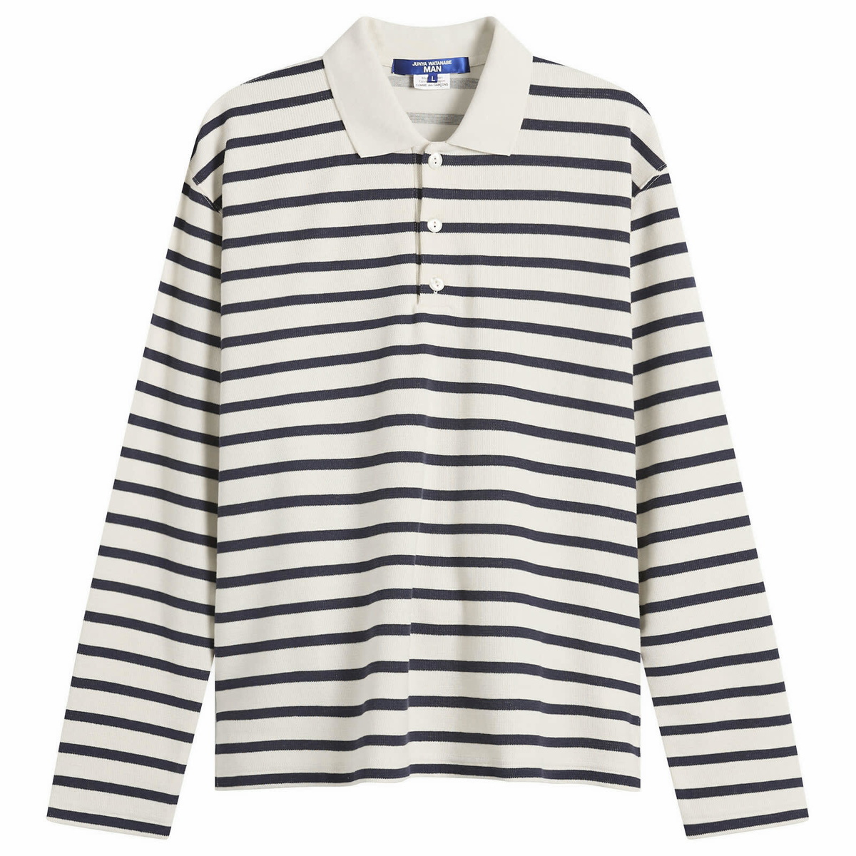 Junya Watanabe MAN Men's Long Sleeve Jersey in Ntrl/Navy