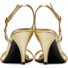 Versace Gold Valentina Metallic Heeled Sandals