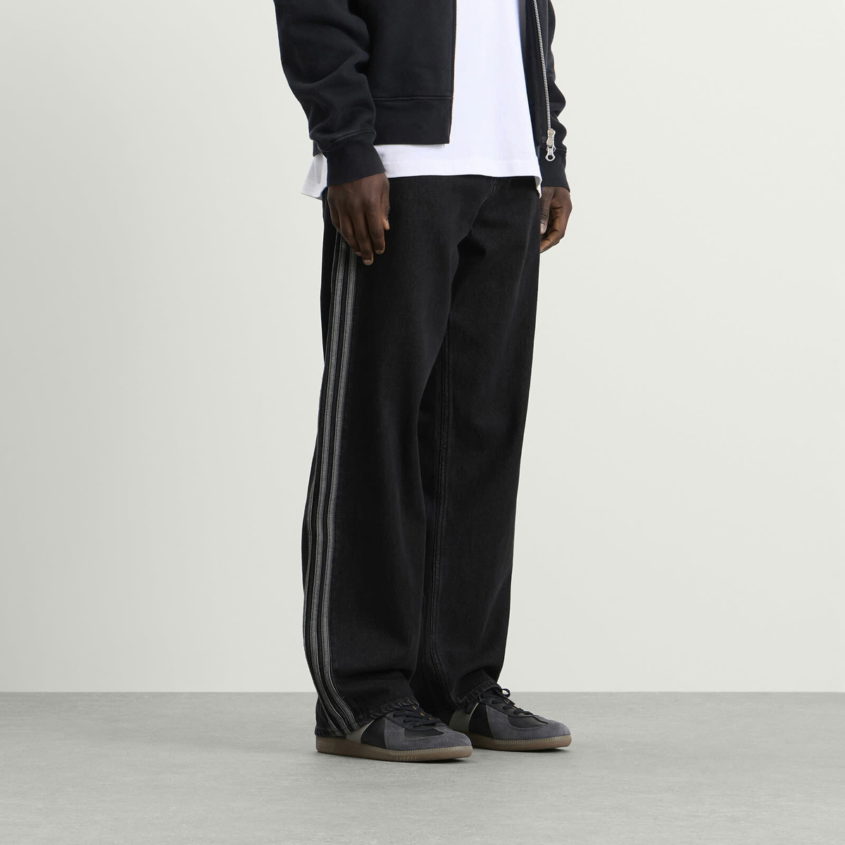 Adidas Men's Denim Jeans in True Black Denim