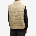 By Parra Men's Waved Alien Puffer Vest in Tan