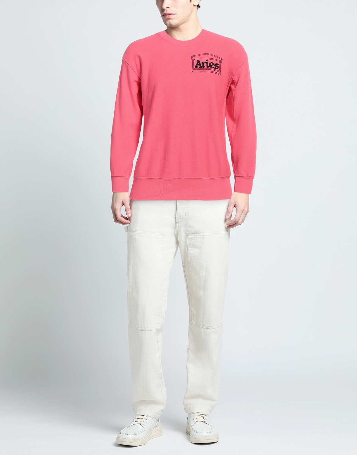 Aries Mens Sweatshirt Fuchsia