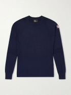 Moncler Grenoble - Logo-Appliquéd Crepe Sweater - Blue