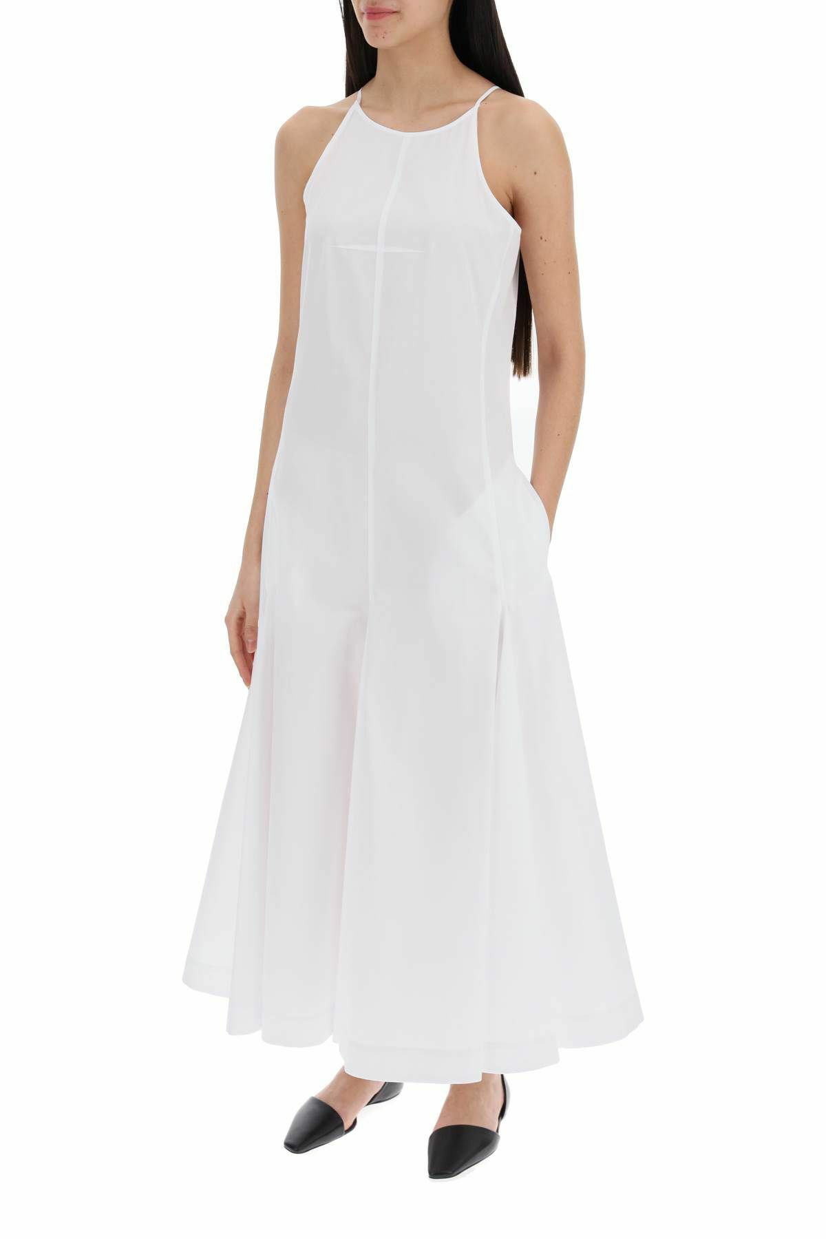 ワンピース SPORTMAX::maxi cactus poplin dress White:JP40[RESALE] SPORTMAX maxi cactus poplin dress White Sportmax