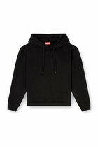 Diesel Hoodie in cotton with Oval D logo - Sweaters Womens in Black