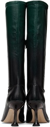Miista Green & Black Carlita Tall Boots