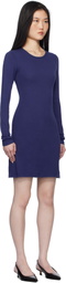 Gil Rodriguez Navy Long Sleeve Bellevue Minidress