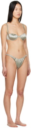 Isa Boulder SSENSE Exclusive Gray Shelly & Waves Bikini