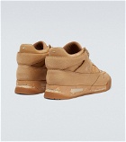 Maison Margiela - Hi-top mesh and leather sneakers