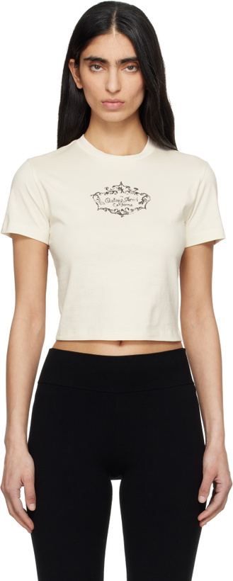 Photo: AMIRI Off-White 'Chateau' Crest Baby T-shirt