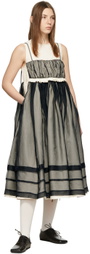 Renli Su Black & Off-White Illusion Strap Dress