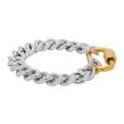 IN GOLD WE TRUST Silver and Gold Cuban Link Bracelet