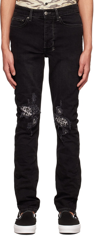 Photo: Ksubi Black Chitch Leopard Patch Krow Jeans