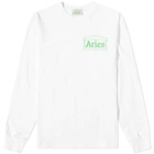 Aries Men's Long Sleeve Temple T-Shirt in White