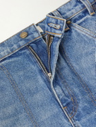 Cherry Los Angeles - Paint-Splattered Distressed Straight-Leg Jeans - Blue