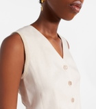 Max Mara Calibri cable-knit linen vest
