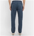 Sunspel - Navy Garment-Dyed Cotton-Twill Drawstring Trousers - Men - Navy