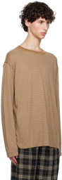 HOPE Brown Exposed Seam Long Sleeve T-Shirt