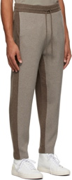 Theory Brown Wool Two-Tone Jogger Lounge Pants