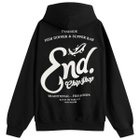 END. Coastal Fish Bar By The Sea Hoodie in Black