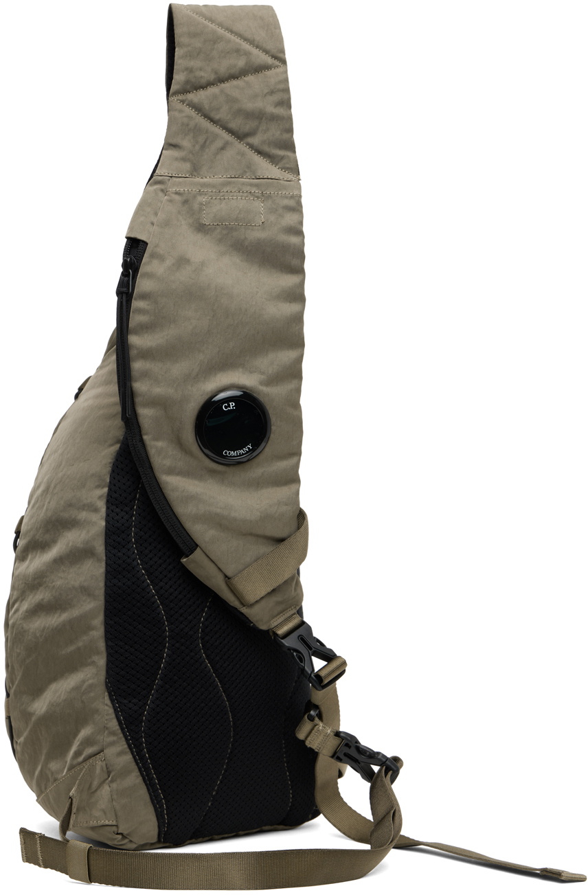 C.P. Company Khaki Nylon B Crossbody Rucksack Bag C.P. Company
