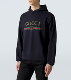 Gucci Logo cotton and cashmere jersey hoodie
