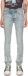 Ksubi Blue Van Winkle Sky High Metalik Jeans
