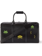 Serapian - Space Invaders Leather-Trimmed Printed Stepan Coated-Canvas Holdall