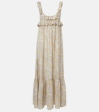 Chloé Floral ruffled silk charmeuse maxi dress