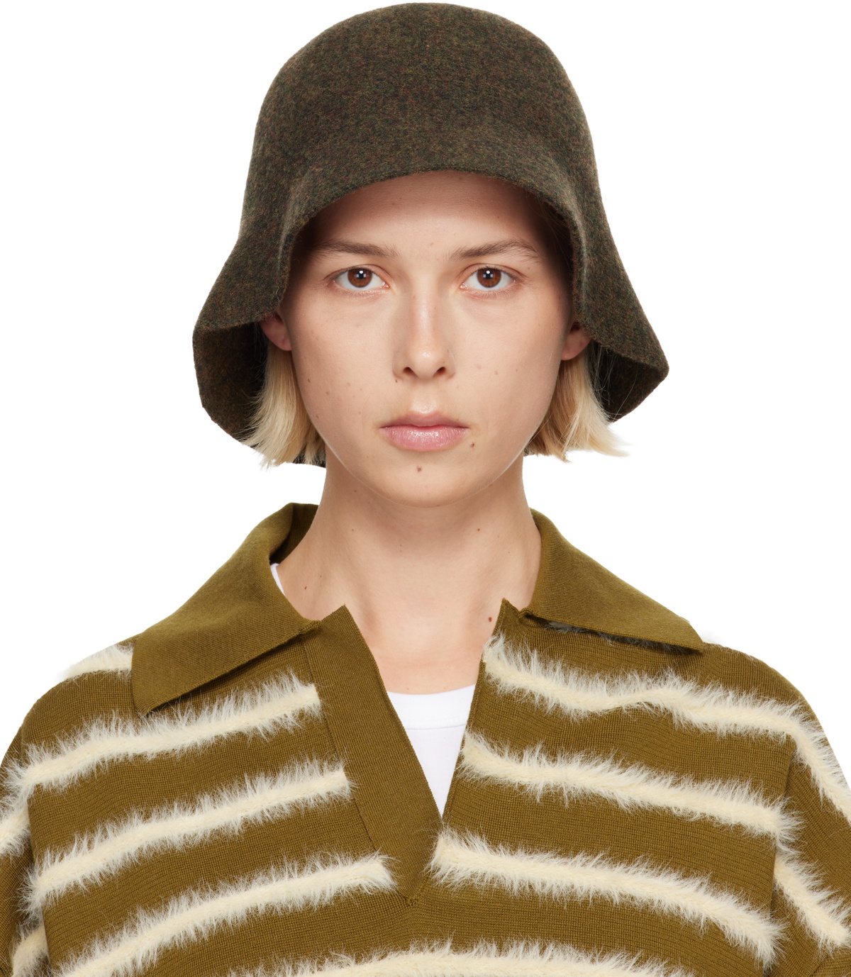 A.P.C. Khaki Cloche Bucket Hat