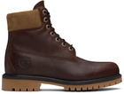 Timberland Burgundy Heritage 6-Inch Lace-Up Waterproof Boots