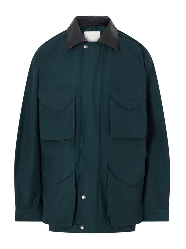 Photo: Aimé Leon Dore - Leather-Trimmed Cotton-Blend Jacket - Green