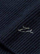 Valstar - Ribbed Cashmere Half-Zip Sweater - Blue