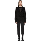 Ann Demeulemeester SSENSE Exclusive Black Wrap Hoodie