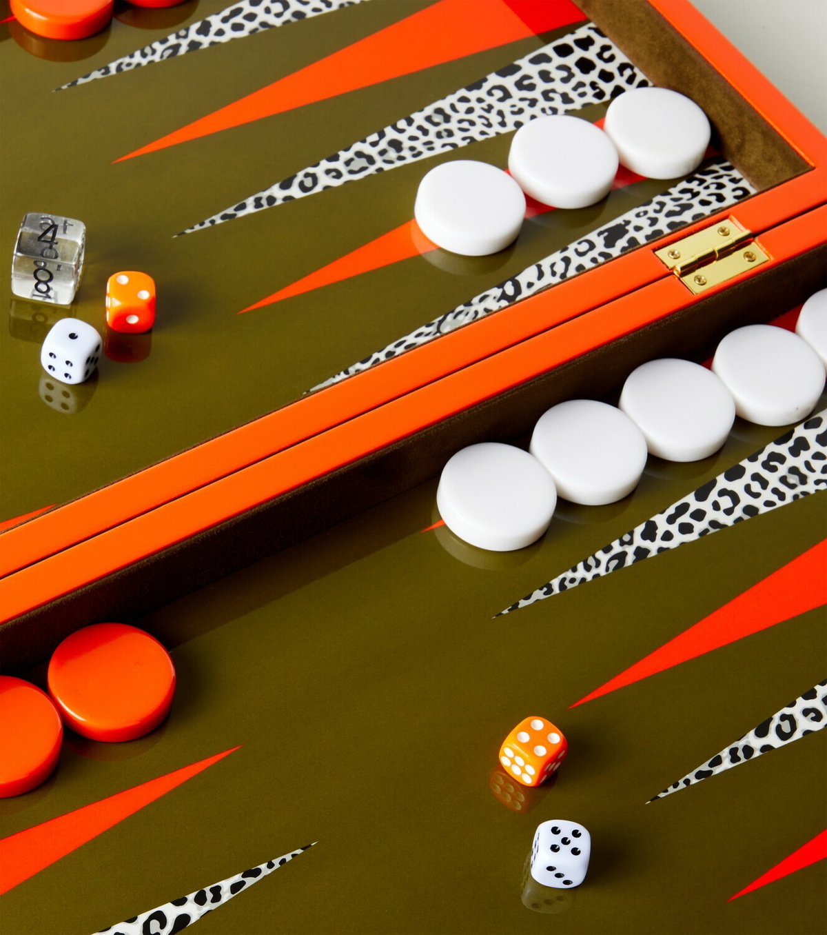 Jonathan Adler Leopard lacquered backgammon set